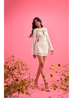 The Clothing Factory - Halter Neck White Mini Dress with Top