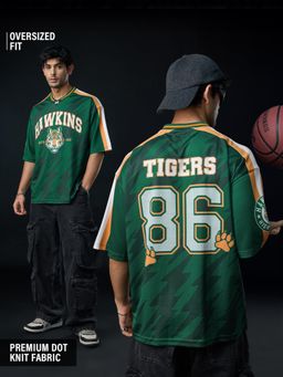 The Souled Store - Official Stranger Things Hawkins Tigers Men Oversized Jersey