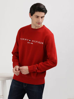 Tommy Hilfiger - Mens Red Color Sweatshirt