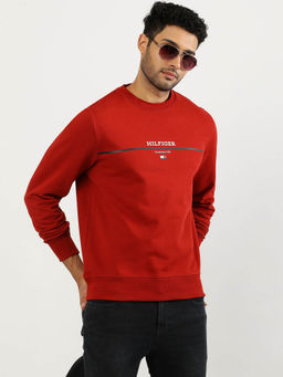 Tommy Hilfiger - Mens Red Color Sweatshirt