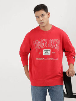 Tommy Hilfiger - Mens Red Color Sweatshirt