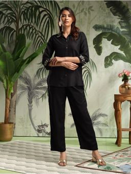 Bani Women - Black Embellished Co-Ord (Set of 2)