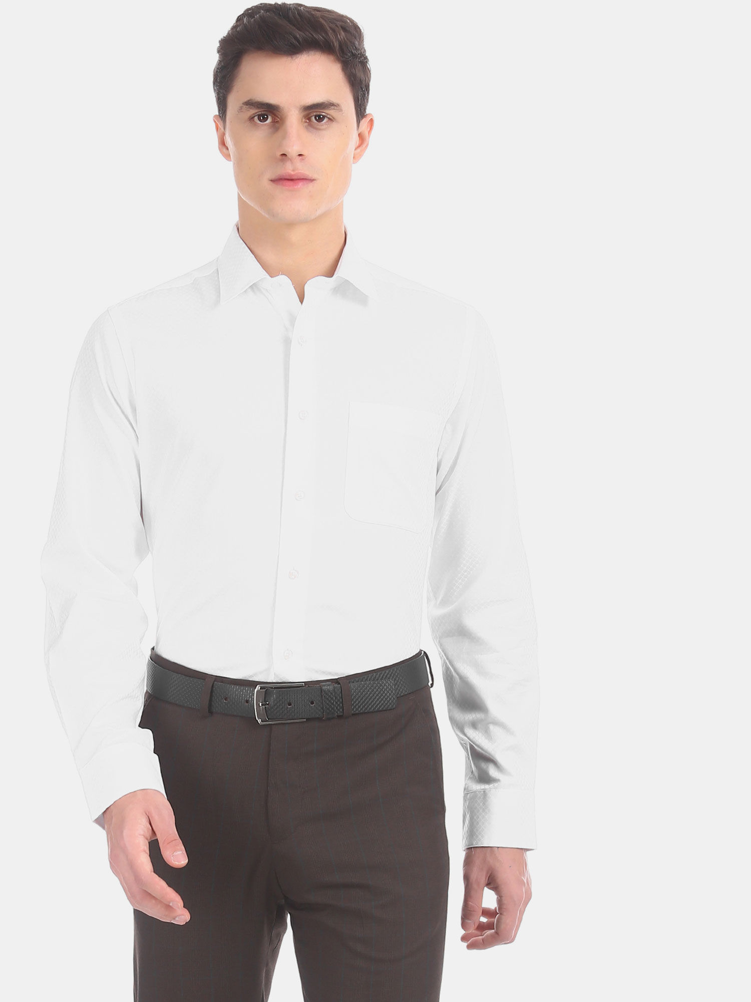 Pure Cotton Patterned Formal Shirt 