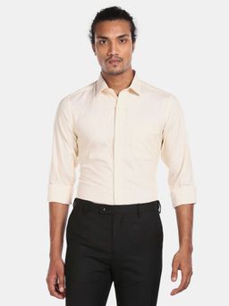 Arrow - Light Yellow Solid Formal Shirt