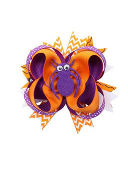 Arendelle - Halloween Orange Purple SCORPIO Hair Bow