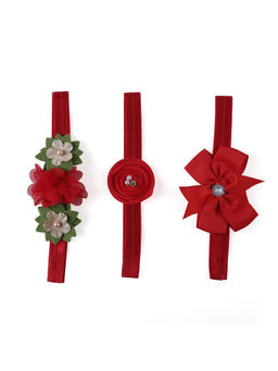 Arendelle - Red Floral Hairbands (Pack of 3)