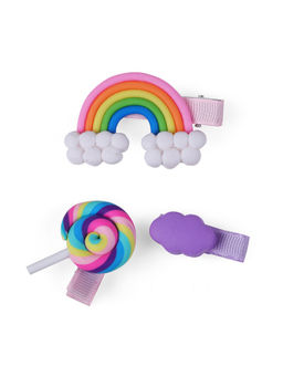 Arendelle - Multi-Color Solid Hair Clips (Pack of 3)