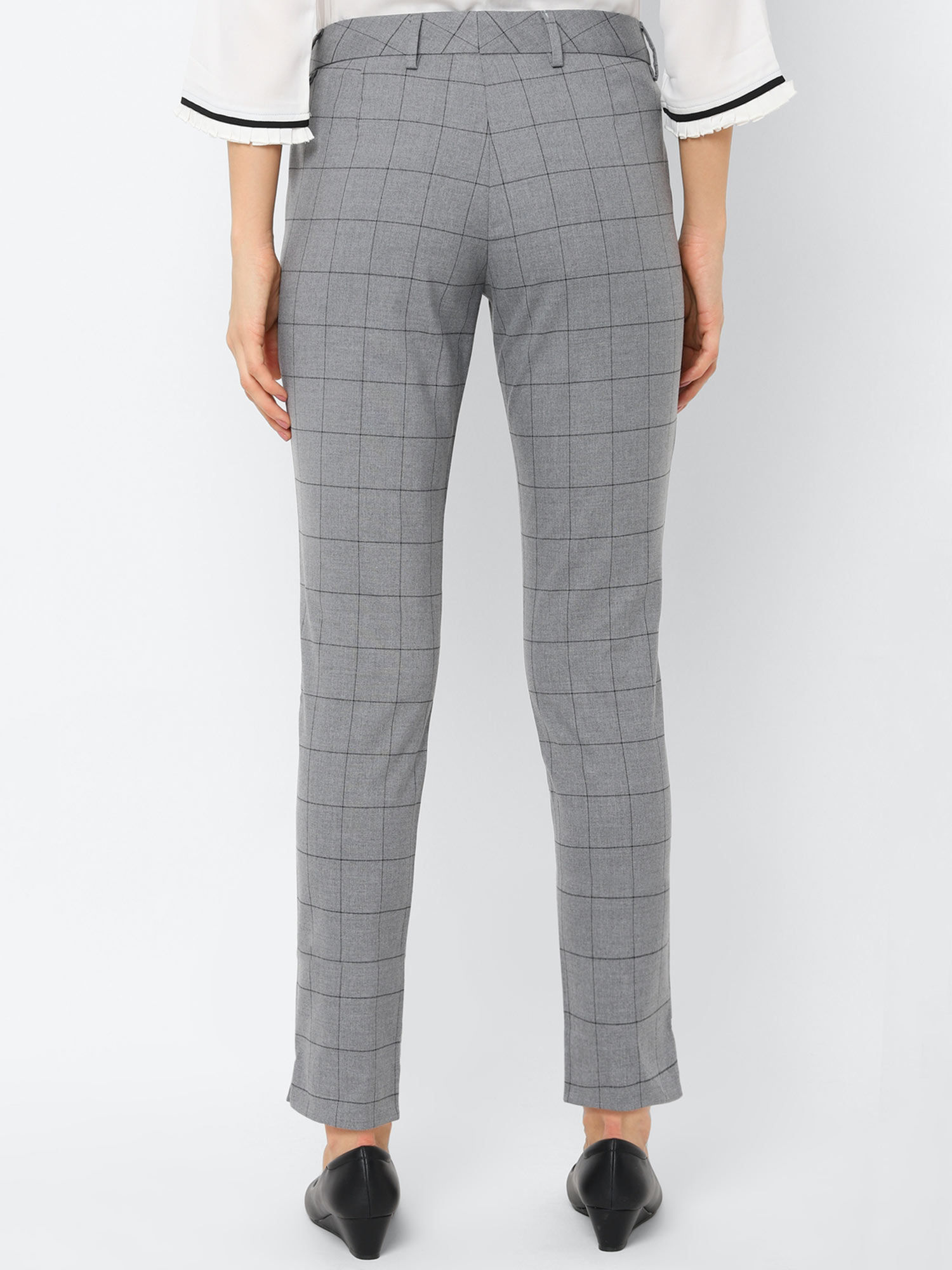 Buy Allen Solly Grey Trousers Online 