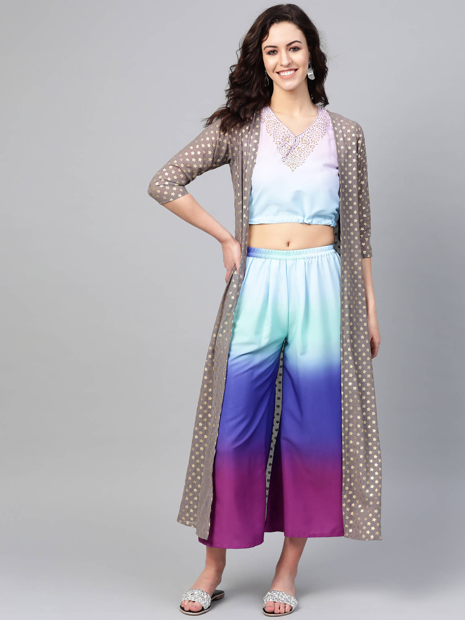 Ahalyaa Multi Color Printed Crop Top 