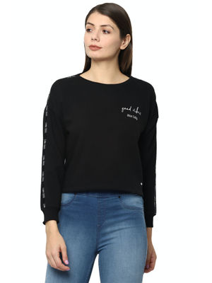 Allen solly black hoodie clearance