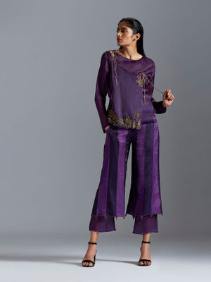 Buy A Humming Way Purple Pant (Set of 2) Online