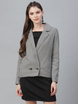 AAREIN - Black Self Design Coat