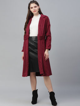 AAREIN - Burgundy Solid Overcoat