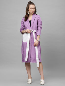 AAREIN - Lavender Solid Coats and Blazers