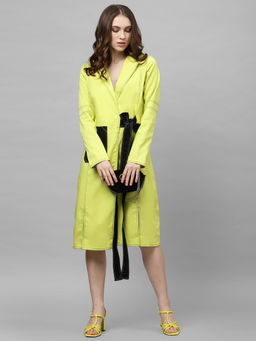 AAREIN - Lime Green Solid Coats and Blazers