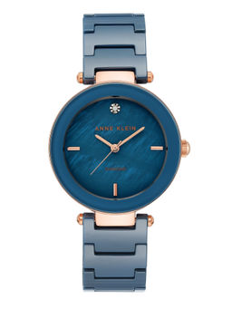 Anne Klein - Rose Gold And Blue Ceramic Watch - AK1018BLRG