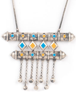 Shaya by CaratLane - Silver Antique Stambh Pole Necklace