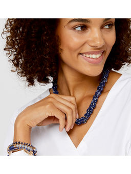Accessorize London - The Bobble Navy Blue Necklace Set (Set of 2)