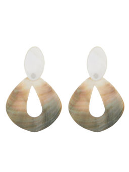 Accessorize London - Multicolor Two Tone Shell Drop Earrings
