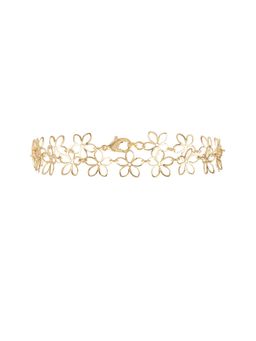 Accessorize London - Gold Dainty Flower Anklet