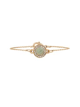 Accessorize London - Green Pretty Stone And Pave Clasp Bracelet