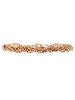 Accessorize London - Rose Gold Ball Chain Plait Bracelet