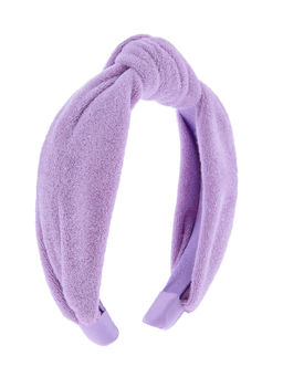 Accessorize London - Lavender Wide Knot Toweling Headband