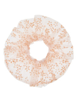 Accessorize London - White Daisy Mesh Scrunchie