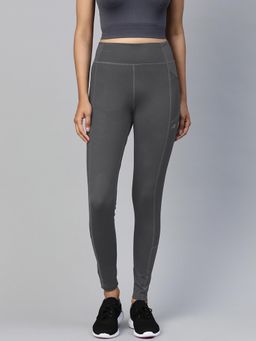 Alcis - Women Grey Solid Ankle Length Tights