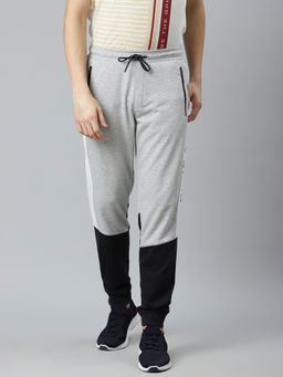 Alcis - Men Grey Colour blocked Joggers