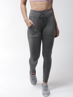 Alcis - Women Grey Solid Tights