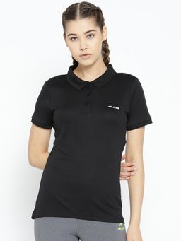 Alcis - Women Black Solid T-shirts