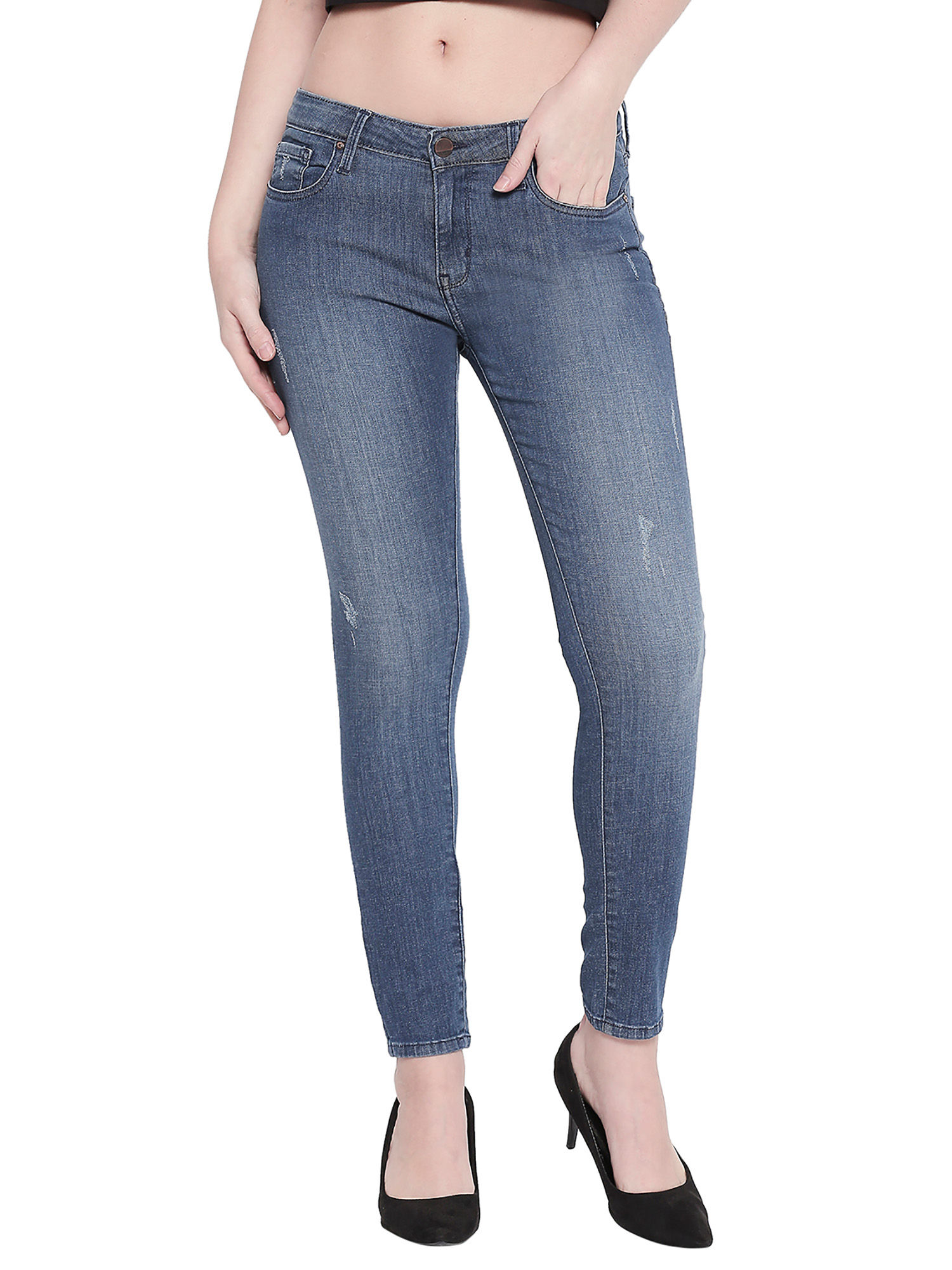 Spykar Blue Skinny Fit Jeans Online 
