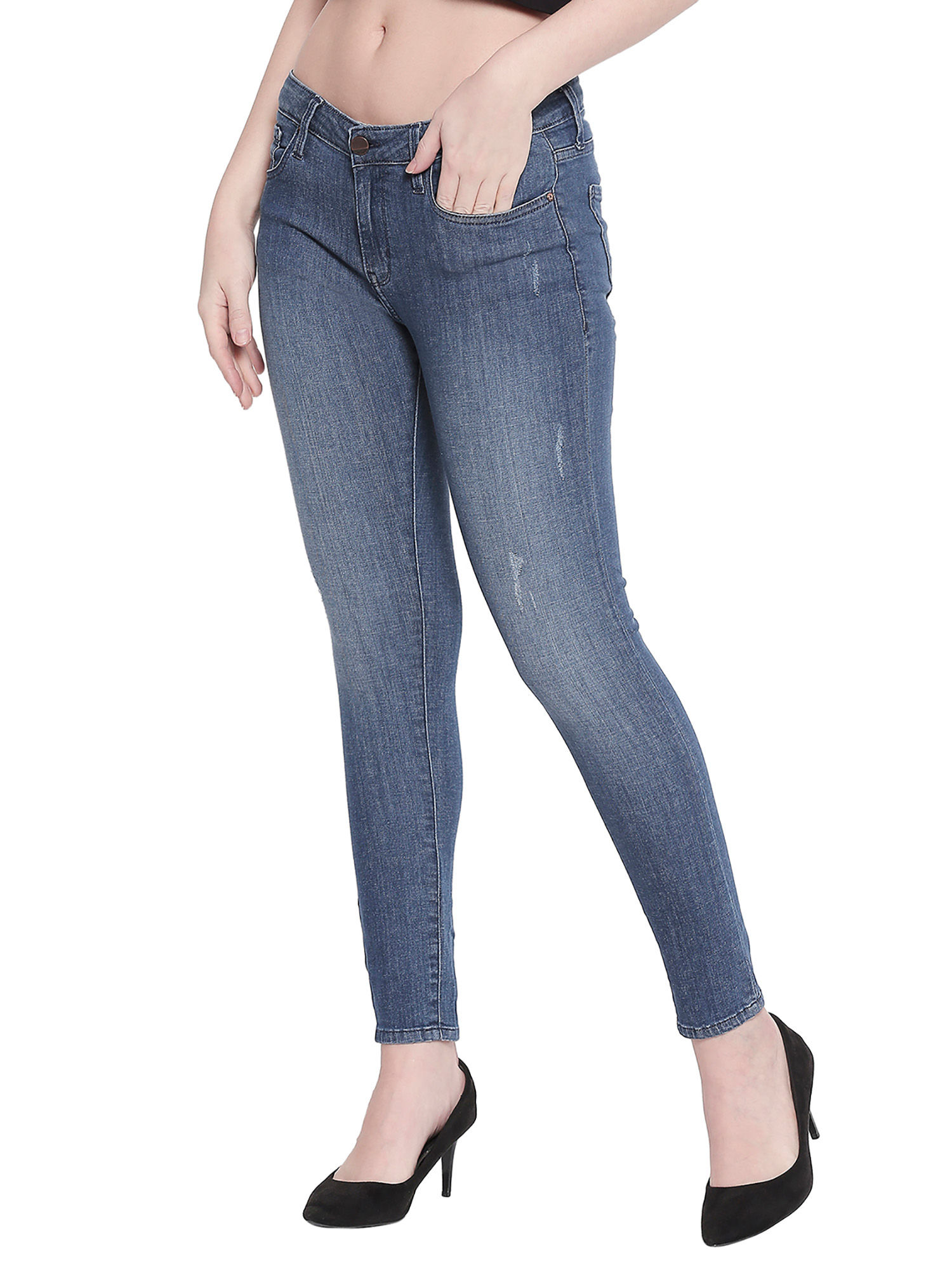 Spykar Blue Skinny Fit Jeans Online 
