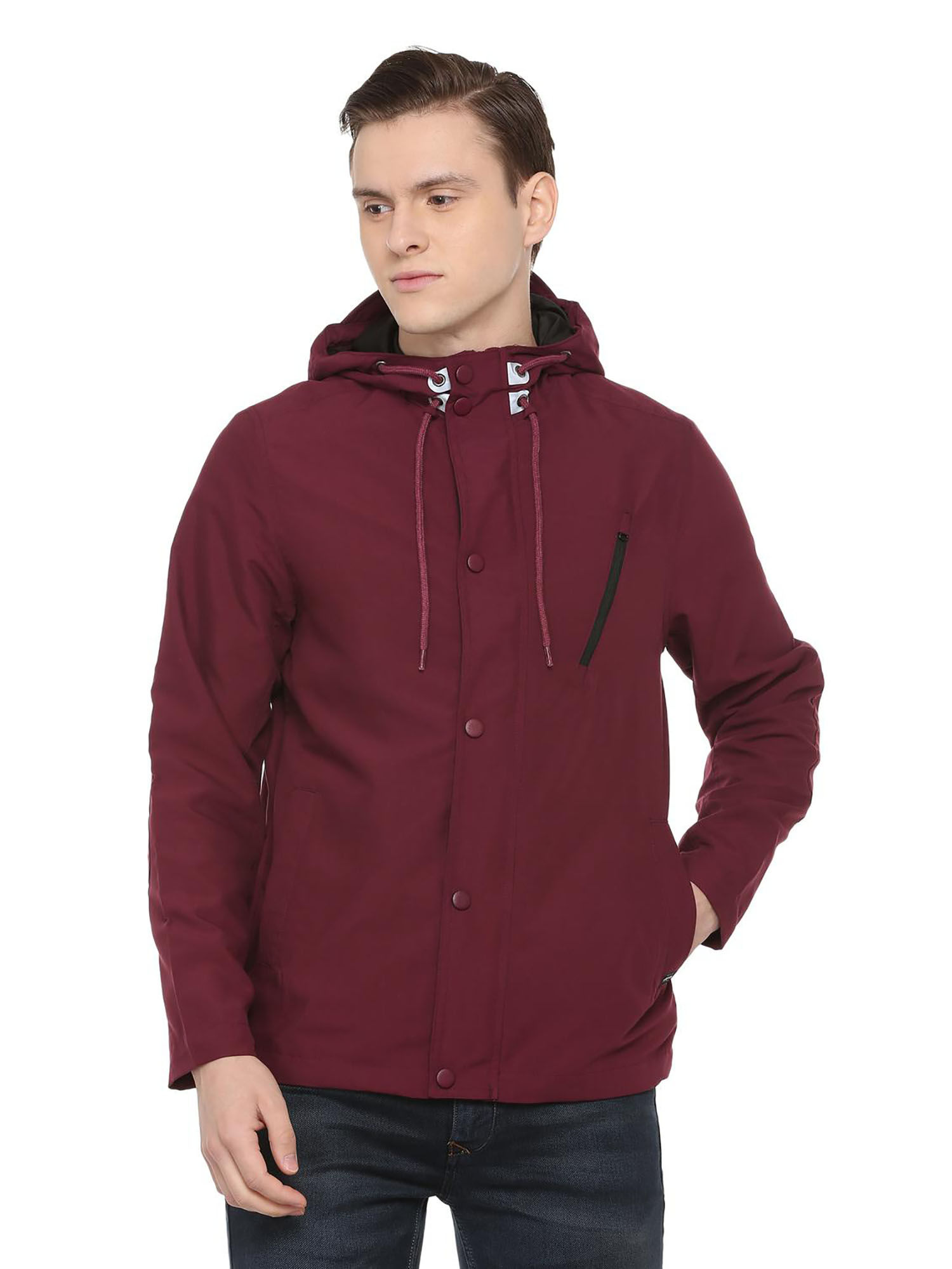 Buy Solly Jeans Co Maroon Solid Jacket 