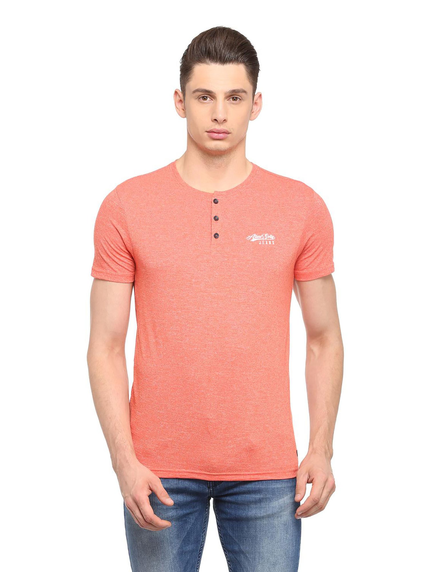 Buy Solly Jeans Co Peach Solid T-Shirt 
