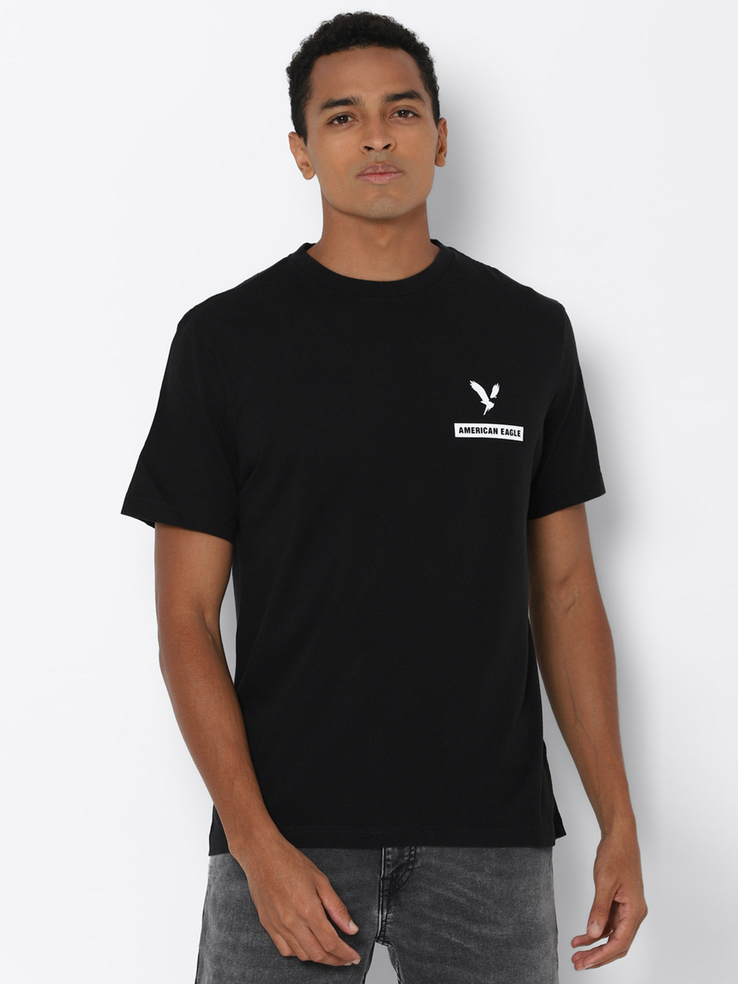 AE Black Graphic Print T-Shirt 