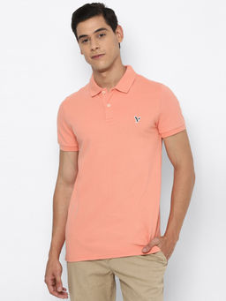 American Eagle - AE Peach Graphic Solid Polo T-Shirt