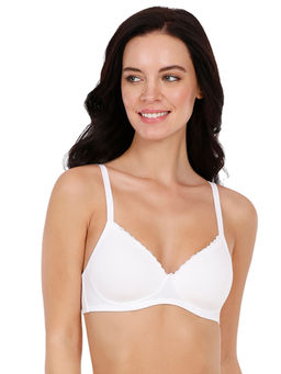Amante - Cotton Casuals Padded Non-Wired T-Shirt Bra - White