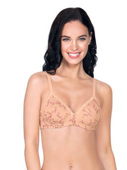 Amante - Cotton Casuals Padded Non-Wired T-Shirt Bra - Nude