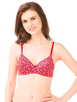 Amante - Florette Padded Non-Wired T-Shirt Bra - Red