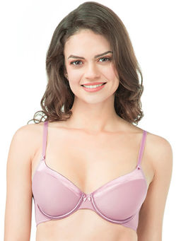 Amante - Satin Edge Padded Wired T-Shirt Bra - Pink