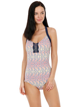 Amante - Halter Neck One Piece - Multi-Color