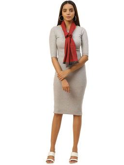 Anekaant - Red Patterned Scarf