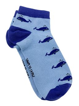 Mint & Oak - Oh Whale Blue Ankle Length Socks