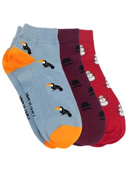 Mint & Oak - Mixed Ankle Length Pack of 3 Socks for Men