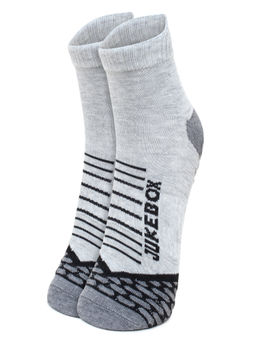 Wear Jukebox - WearJukebox Ankle Grip Socks Grey