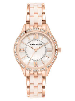Anne Klein - Pink Ceramic Watch -AK3548LPRG