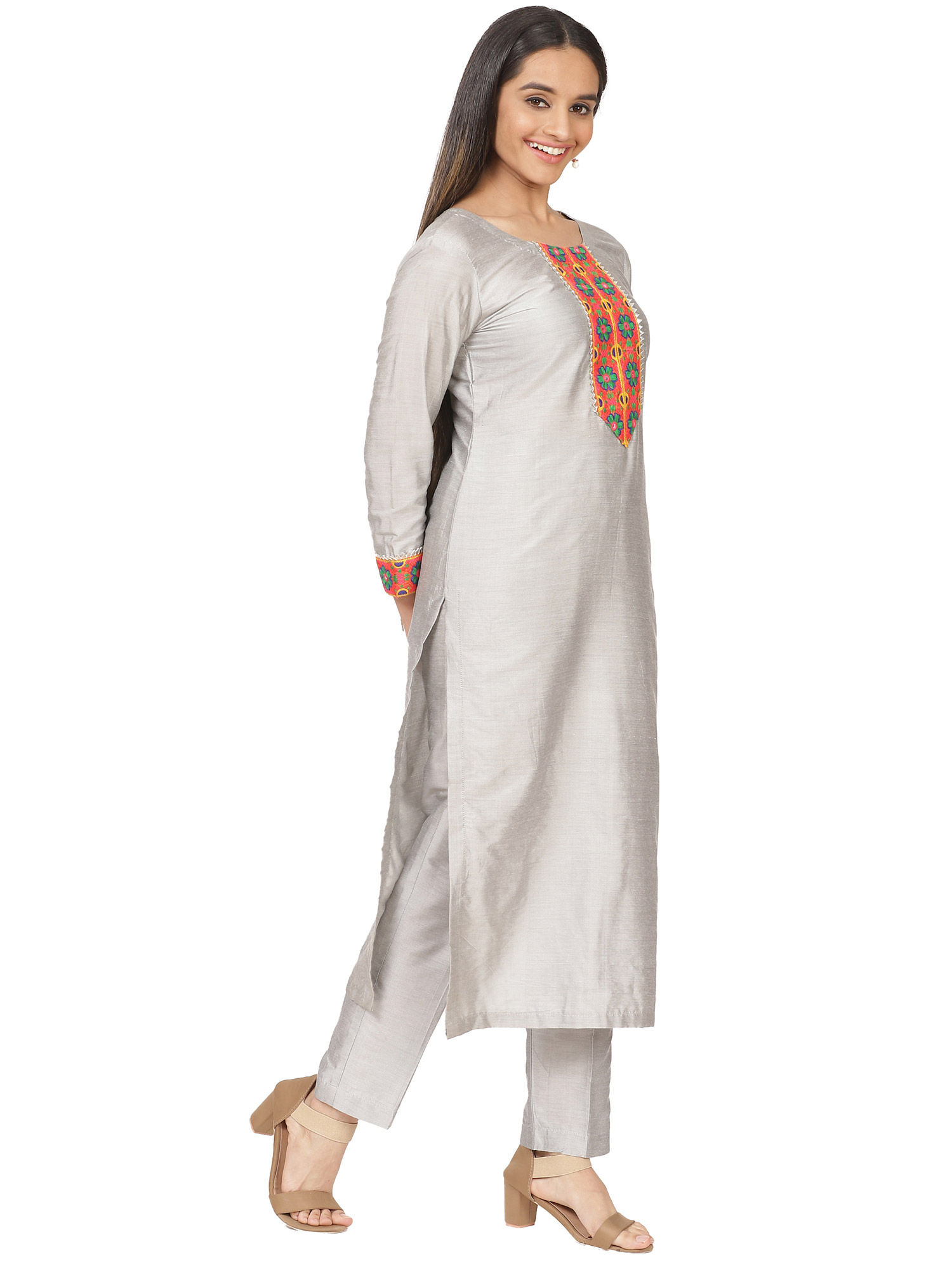 Buy anokherang Grey Multi Colored 