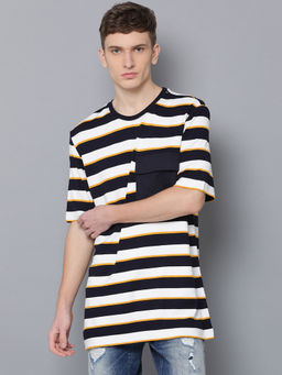 Antony Morato - Striped T-Shirt With Contrast Pocket On Chest